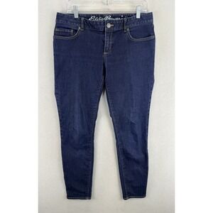 Eddie Bauer Jeans Women's Sz 10 Slightly Curvy Skinny‎ Low-Rise Blue Denim